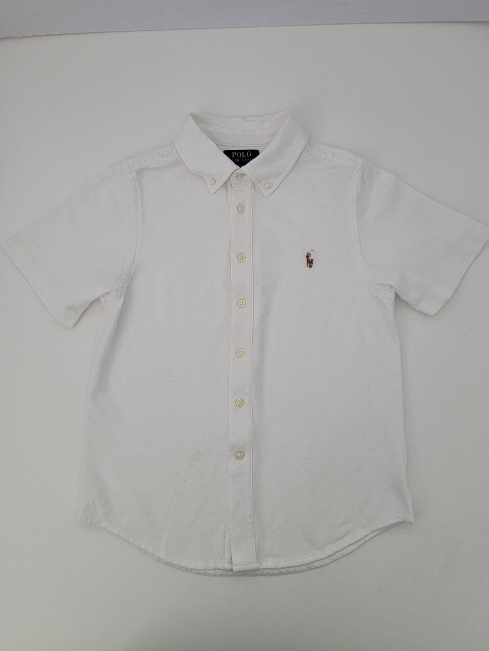 Polo by Ralph Lauren White Short-Sleeve Button-Down Shirt